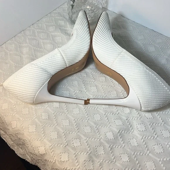 Mix No. 6 White Stretch Knit/Webbing Women Size 9 1/2 - Picture 4 of 6